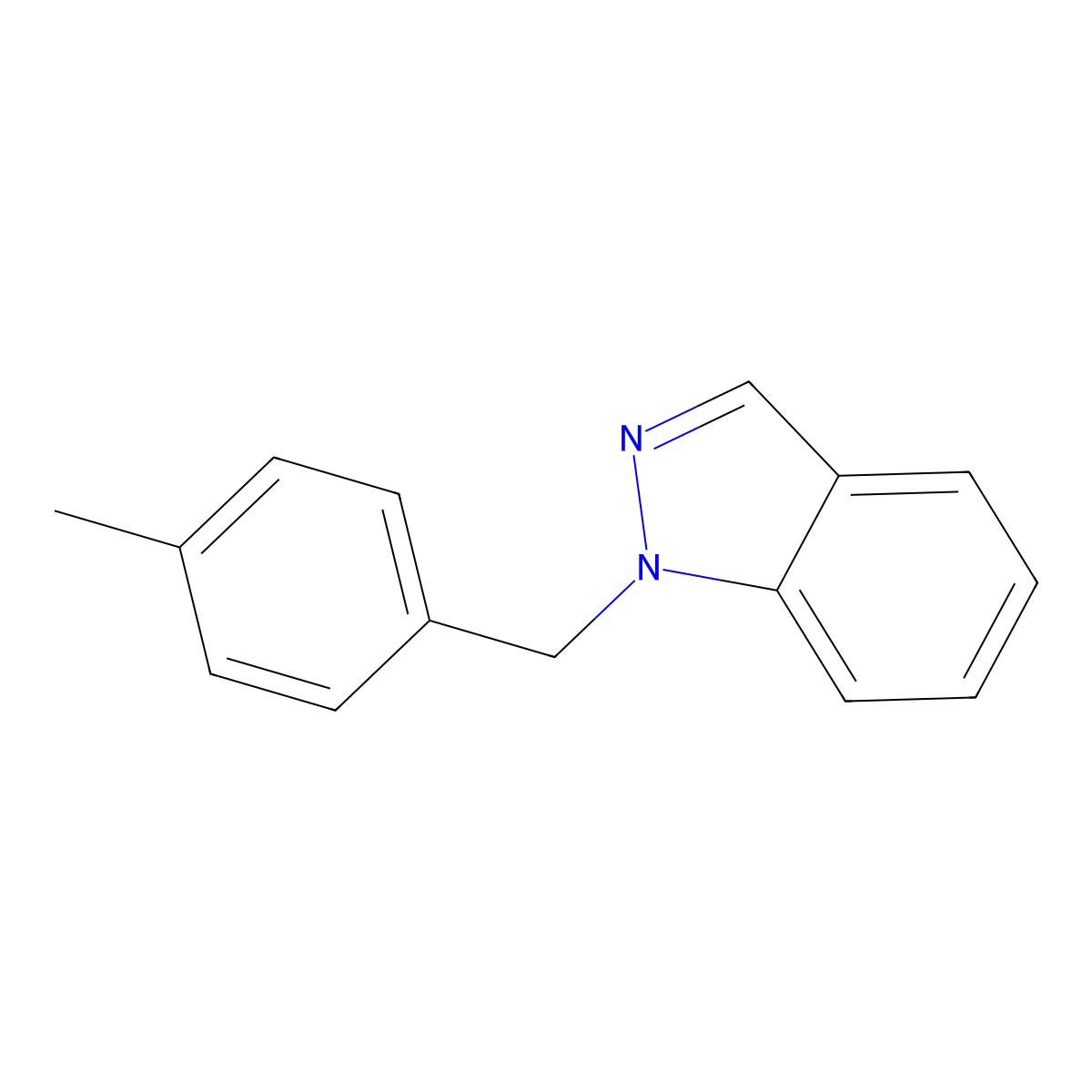 1-(4-methylbenzyl)-1H-indazole molecular structure, CAS 857807-35-3