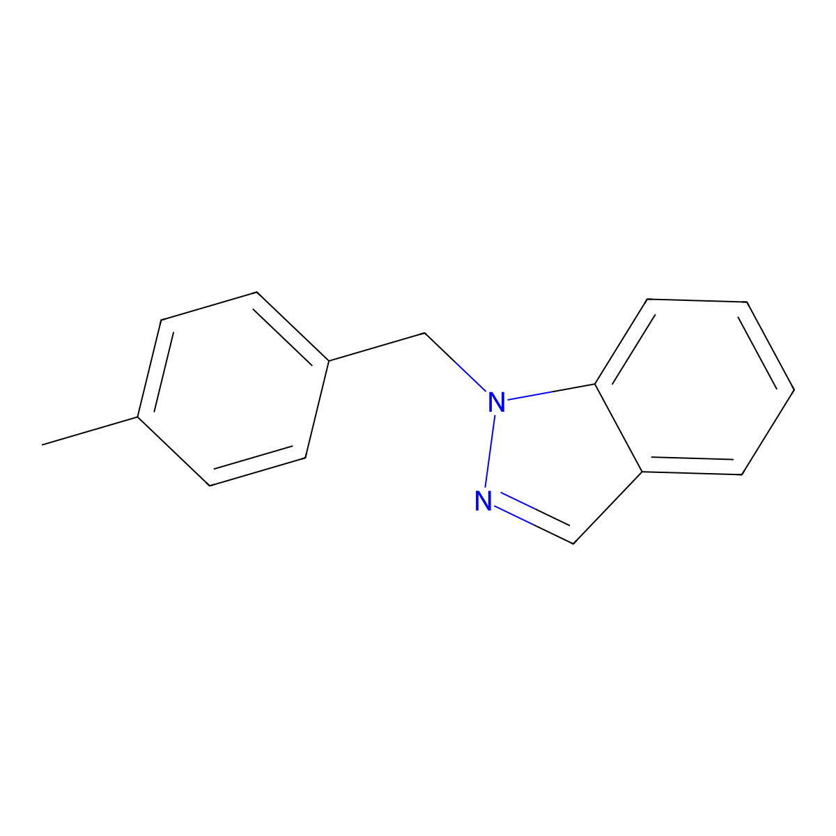 1-(4-methylbenzyl)-1H-indazole molecular structure, CAS 857807-35-3