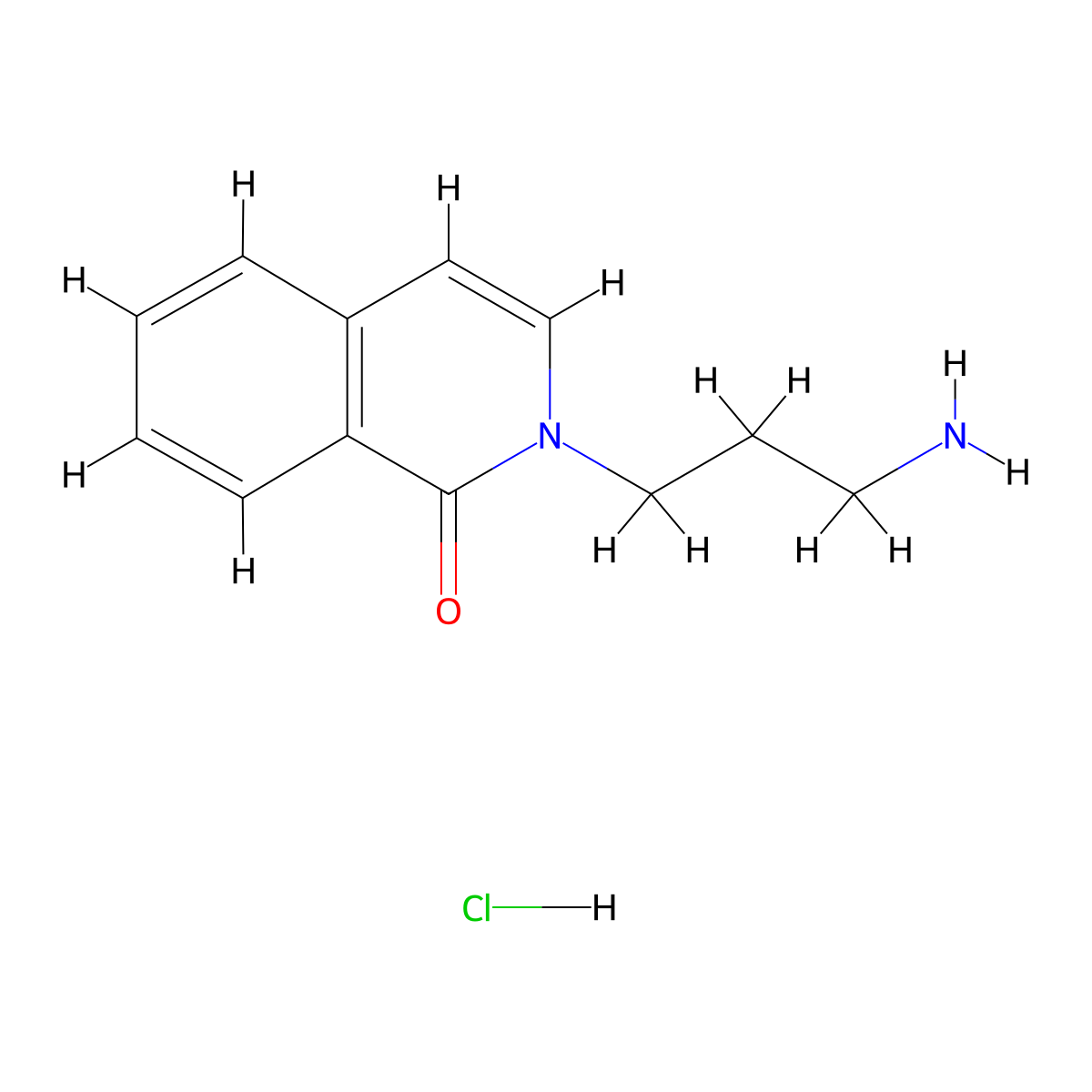 2-(3-Aminopropyl)isoquinolin-1(2H)-one hydrochloride molecular structure, CAS 857808-68-5