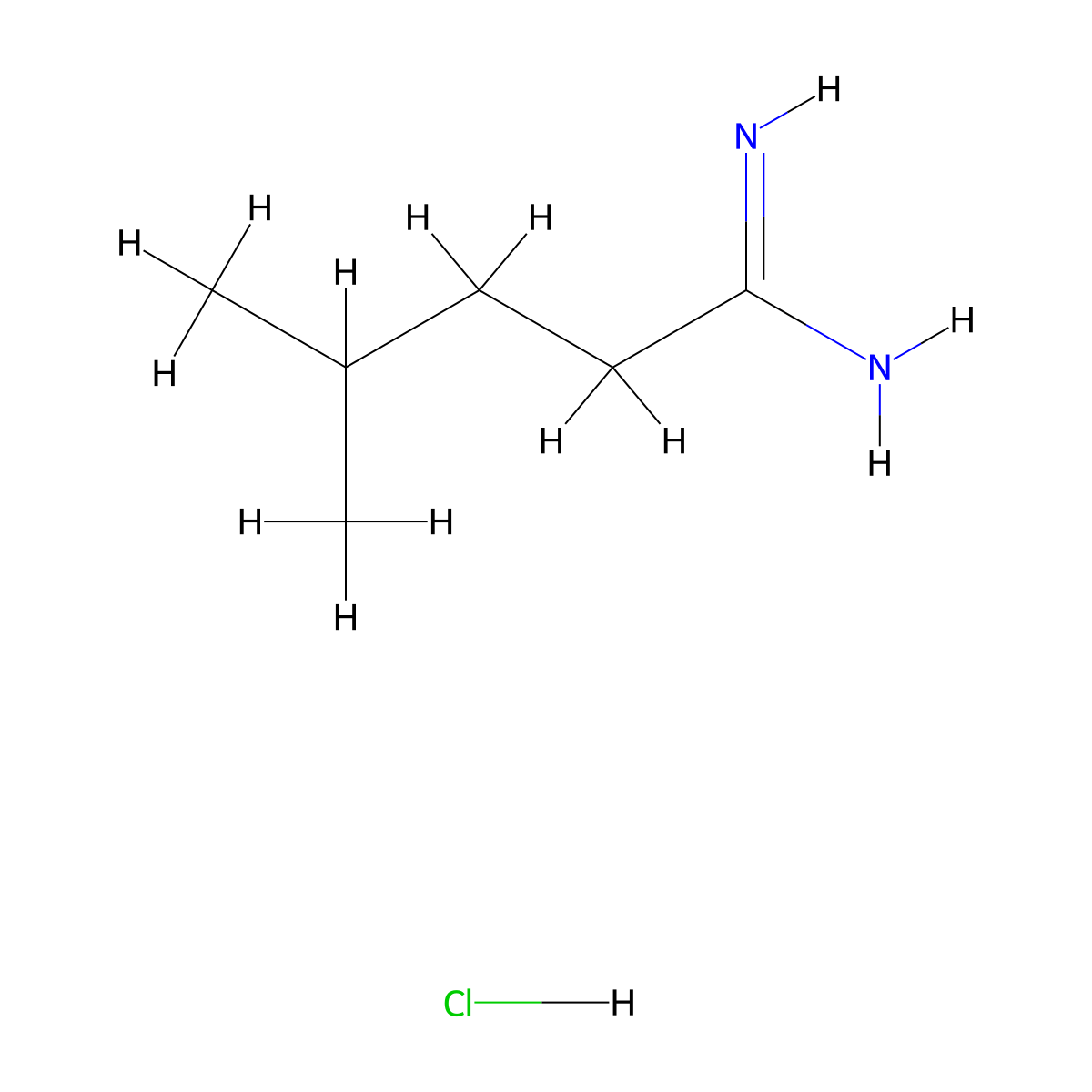 4-Methylpentanimidamide hydrochloride molecular structure, CAS 857809-07-5