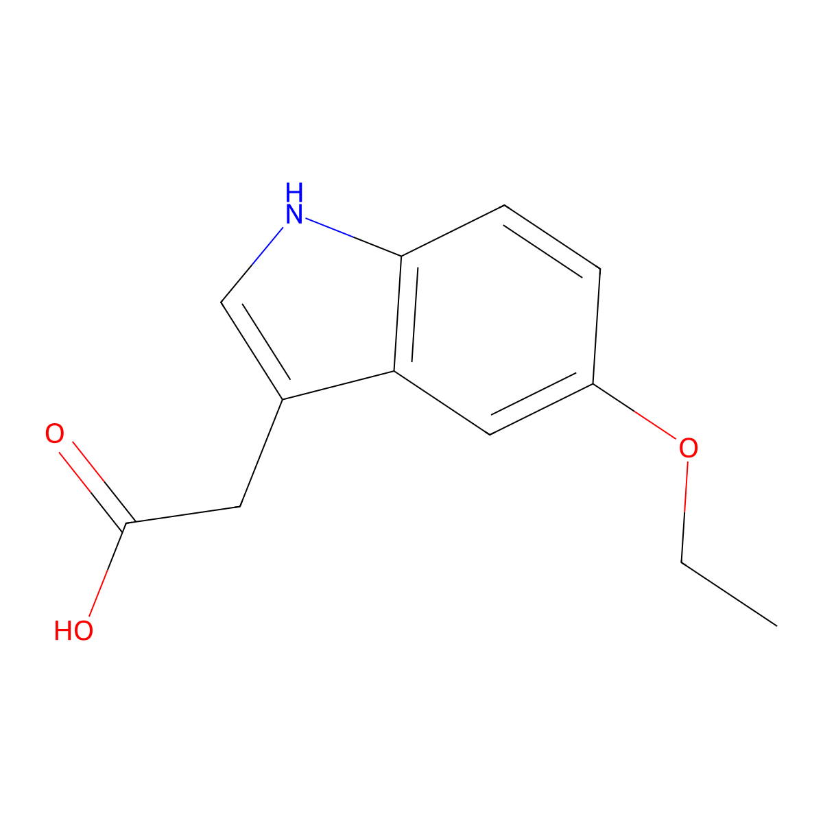 2-(5-ethoxy-1H-indol-3-yl)acetic acid molecular structure, CAS 857809-50-8