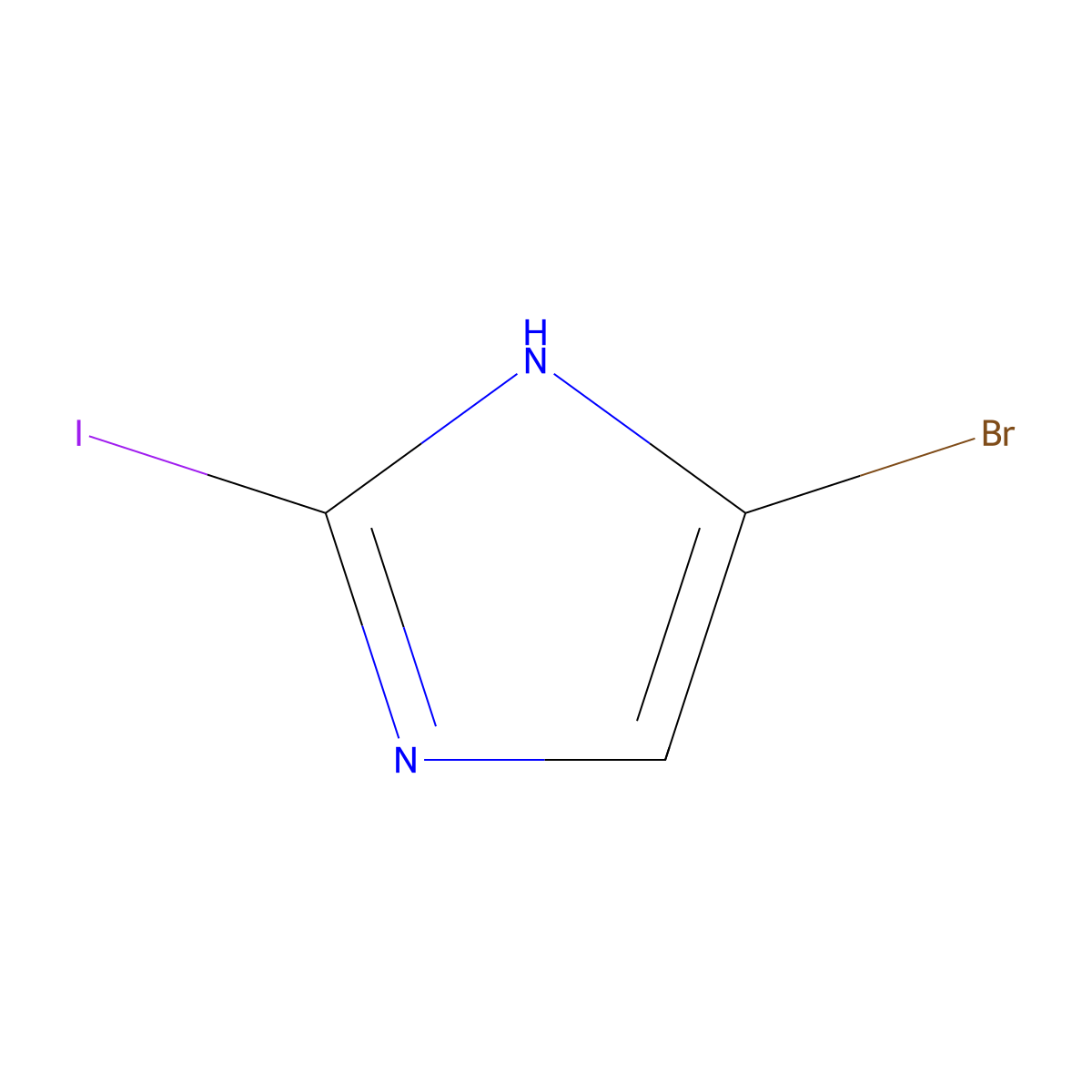 5-bromo-2-iodo-1H-imidazole molecular structure, CAS 857811-78-0