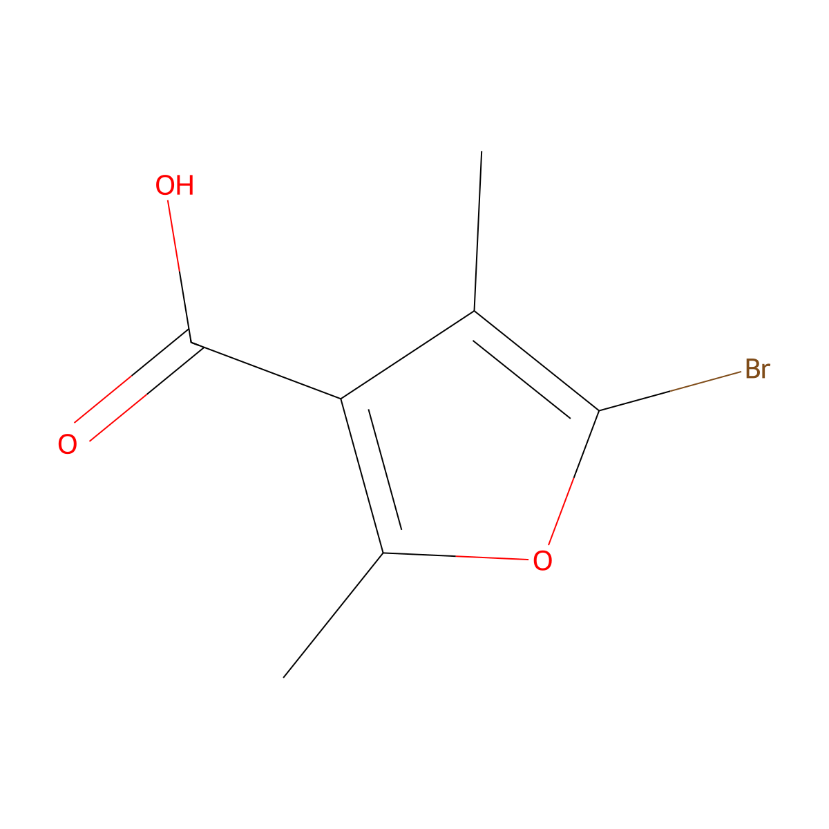 5-Bromo-2,4-dimethylfuran-3-carboxylic acid molecular structure, CAS 857821-44-4
