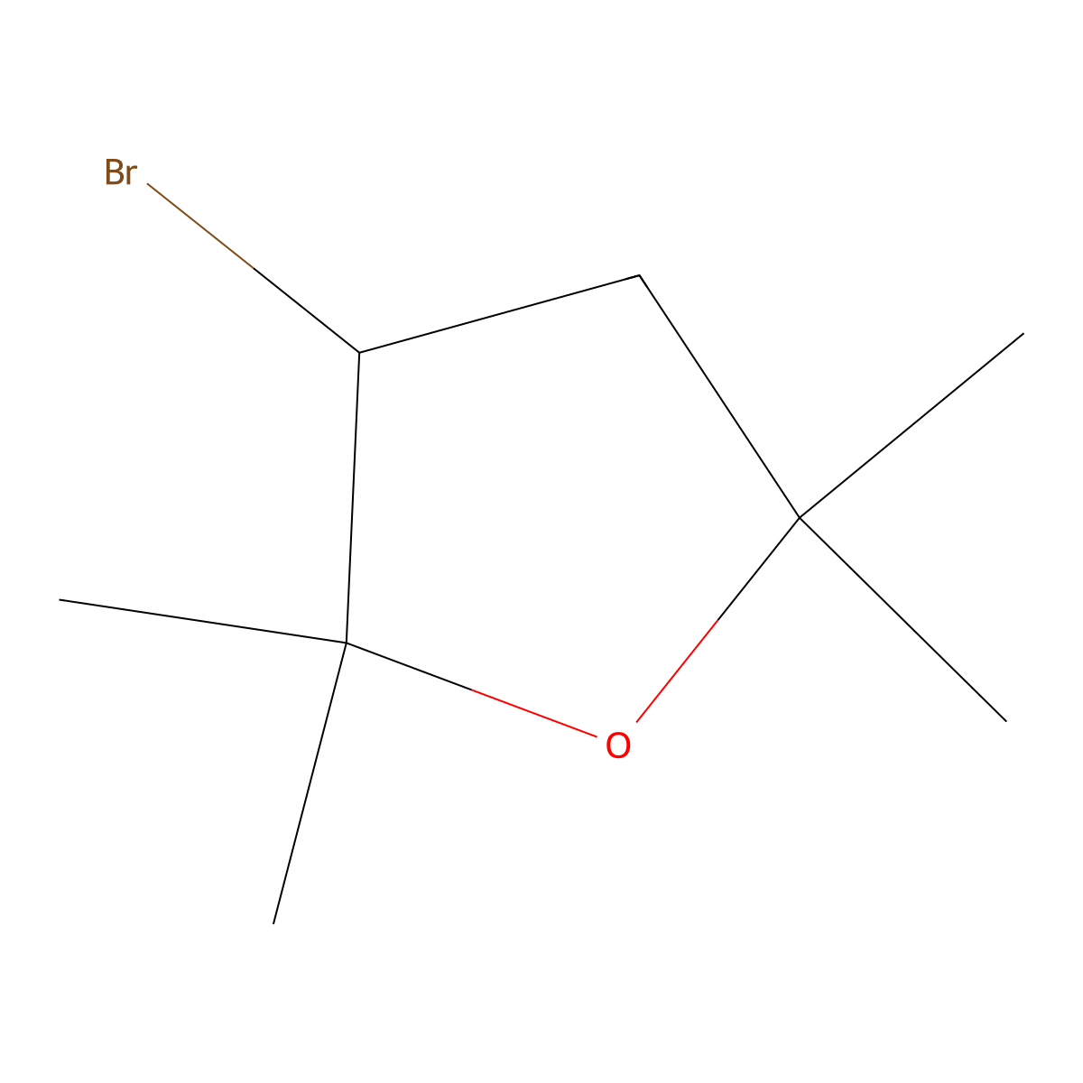 3-Bromo-2,2,5,5-tetramethyloxolane molecular structure, CAS 857821-56-8