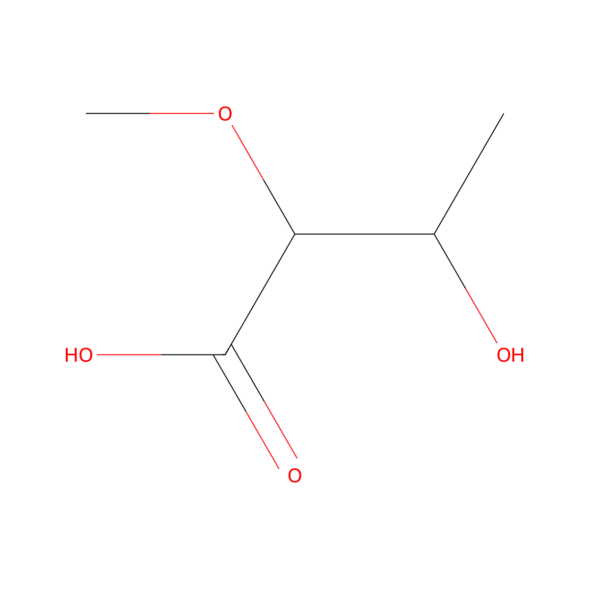 3-Hydroxy-2-methoxybutanoic acid molecular structure, CAS 857829-93-7