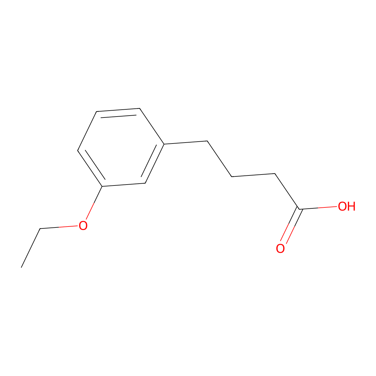 4-(3-Ethoxyphenyl)butanoic acid molecular structure, CAS 857830-04-7