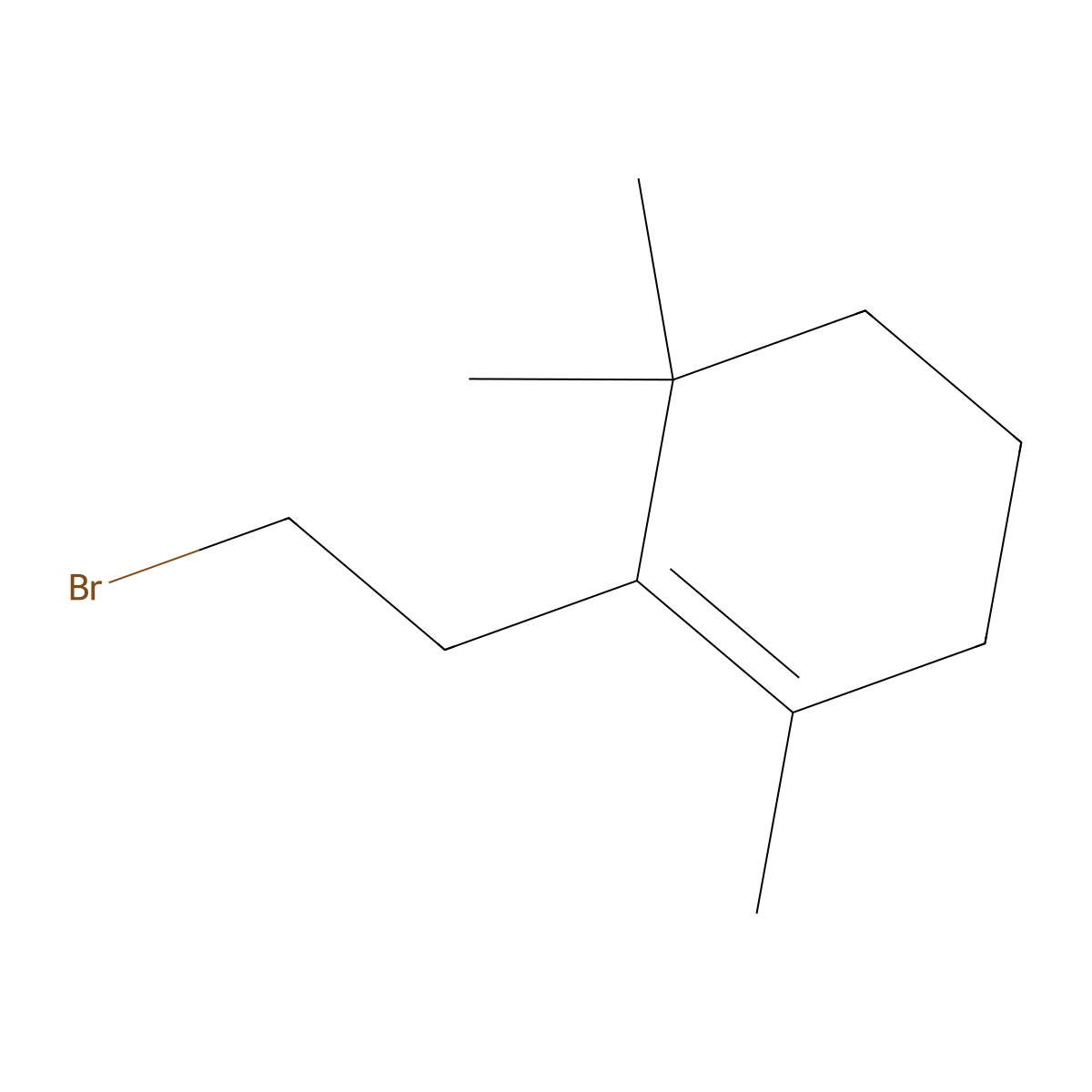 2-(2-Bromoethyl)-1,3,3-trimethylcyclohex-1-ene molecular structure, CAS 857831-18-6