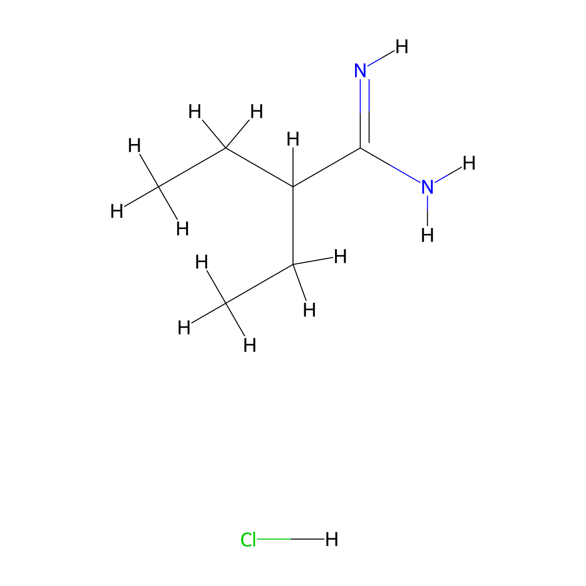 2-Ethylbutanimidamide hydrochloride molecular structure, CAS 857831-24-4