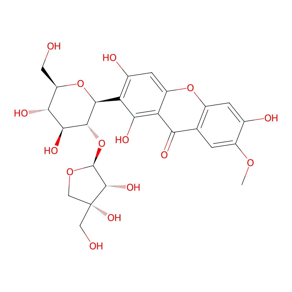 Polygalaxanthone XI molecular structure, CAS 857859-82-6