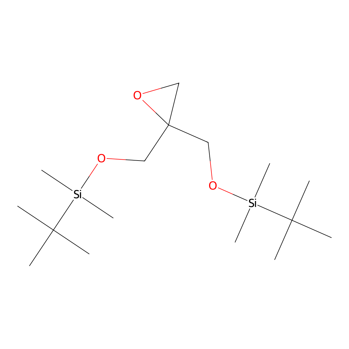 Tert-butyl((2-(((tert-butyldimethylsilyl)oxy)methyl)oxiran-2-yl)methoxy)dimethylsilane molecular structure, CAS 857861-35-9