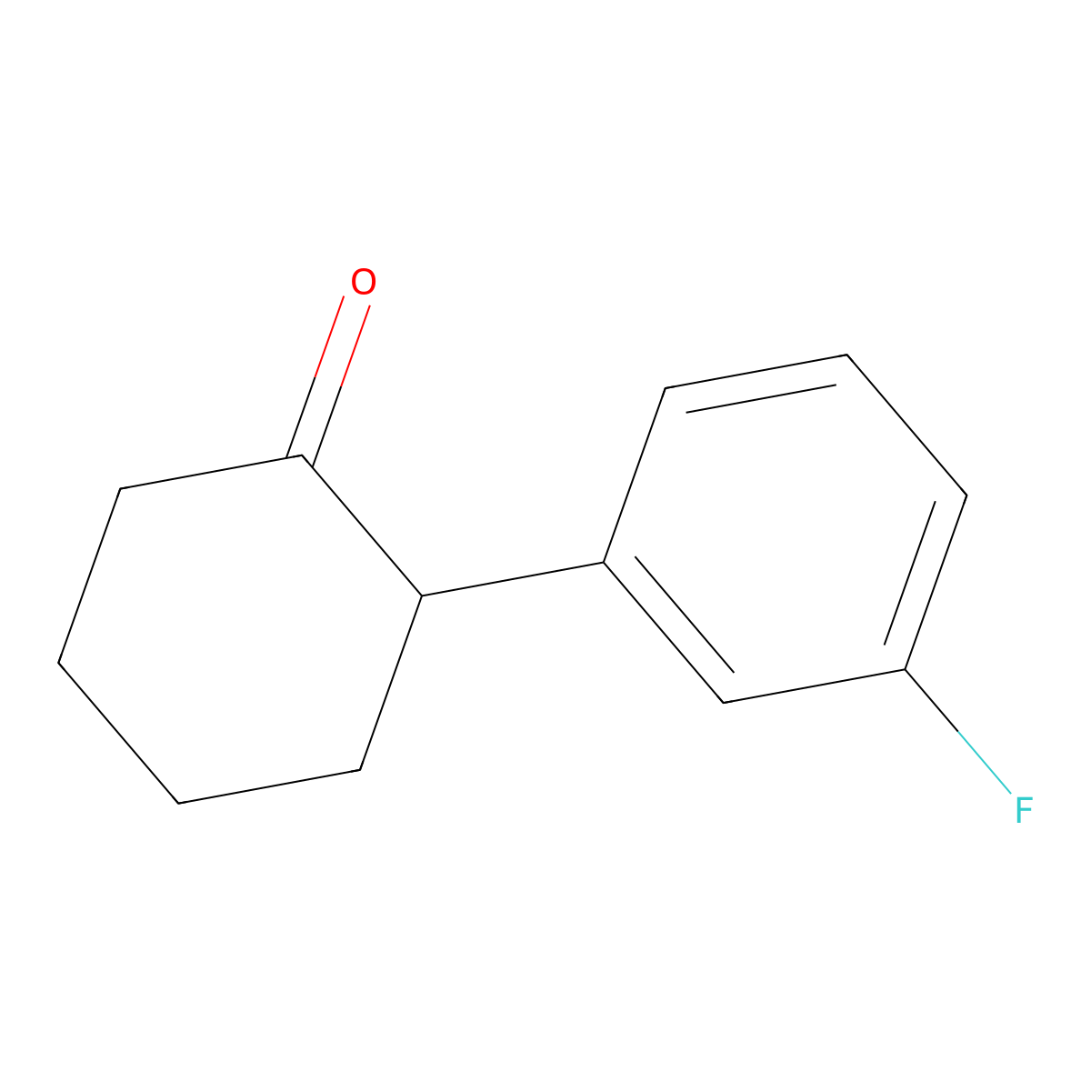 2-(3-Fluorophenyl)cyclohexan-1-one molecular structure, CAS 857872-72-1