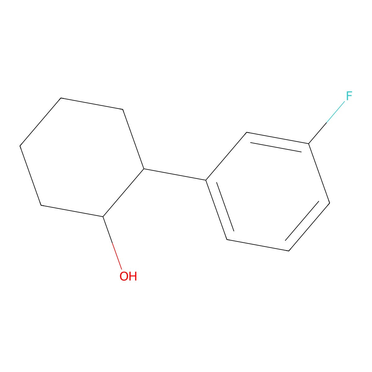 trans-2-(3-Fluorophenyl)cyclohexanol molecular structure, CAS 857872-74-3