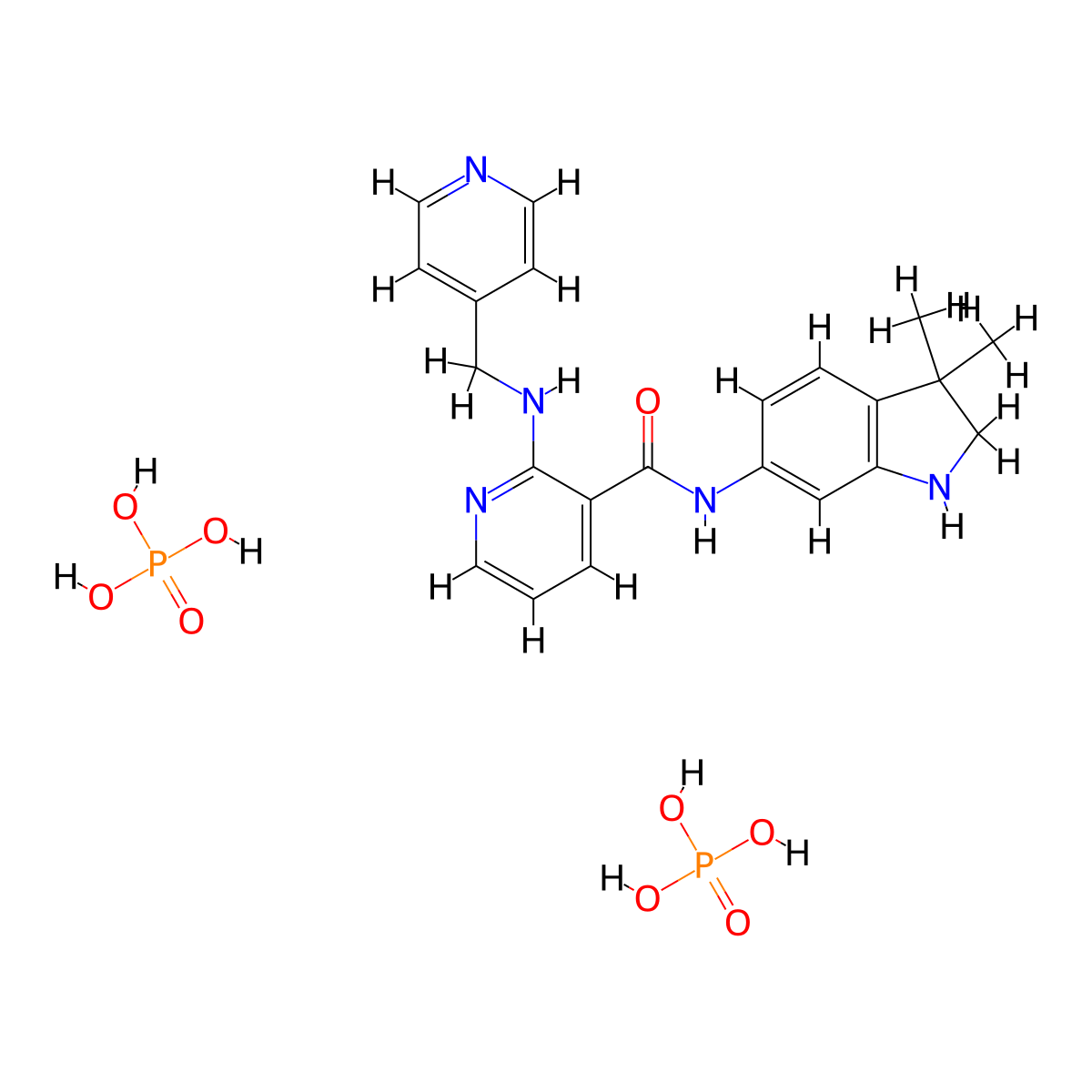 Motesanib Diphosphate molecular structure, CAS 857876-30-3