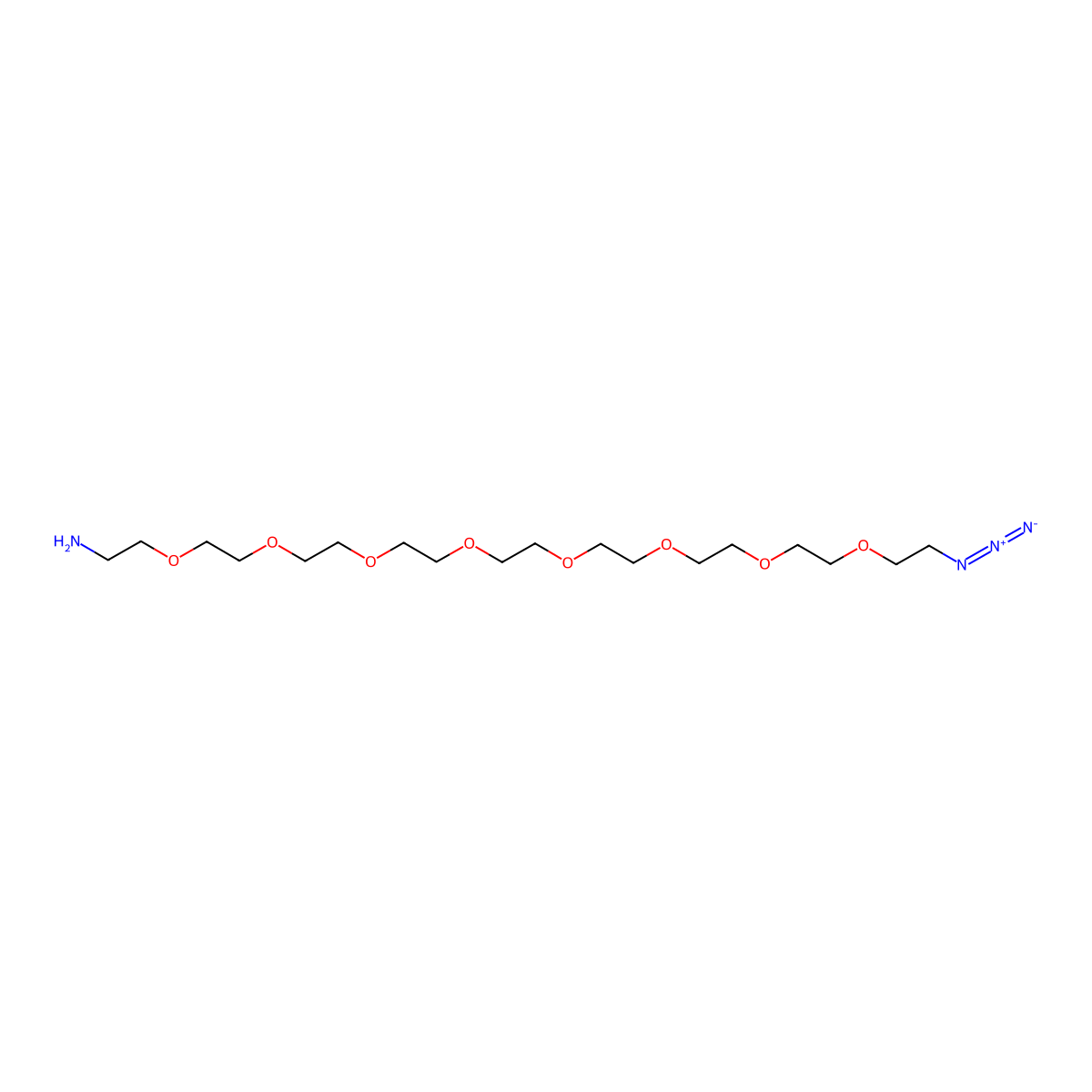 O-(2-Aminoethyl)-O'-(2-azidoethyl)heptaethylene glycol molecular structure, CAS 857891-82-8