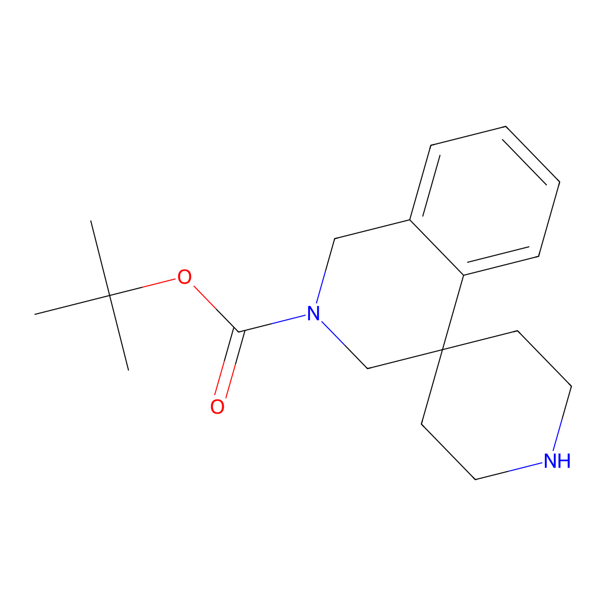 tert-Butyl 1H-spiro[isoquinoline-4,4'-piperidine]-2(3H)-carboxylate molecular structure, CAS 857898-70-5