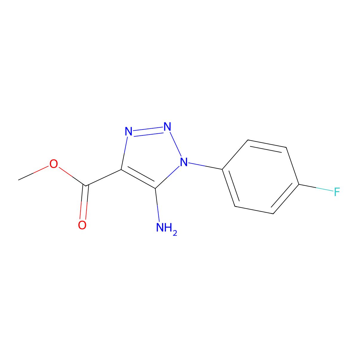 methyl 5-amino-1-(4-fluorophenyl)-1H-1,2,3-triazole-4-carboxylate molecular structure, CAS 85790-35-8