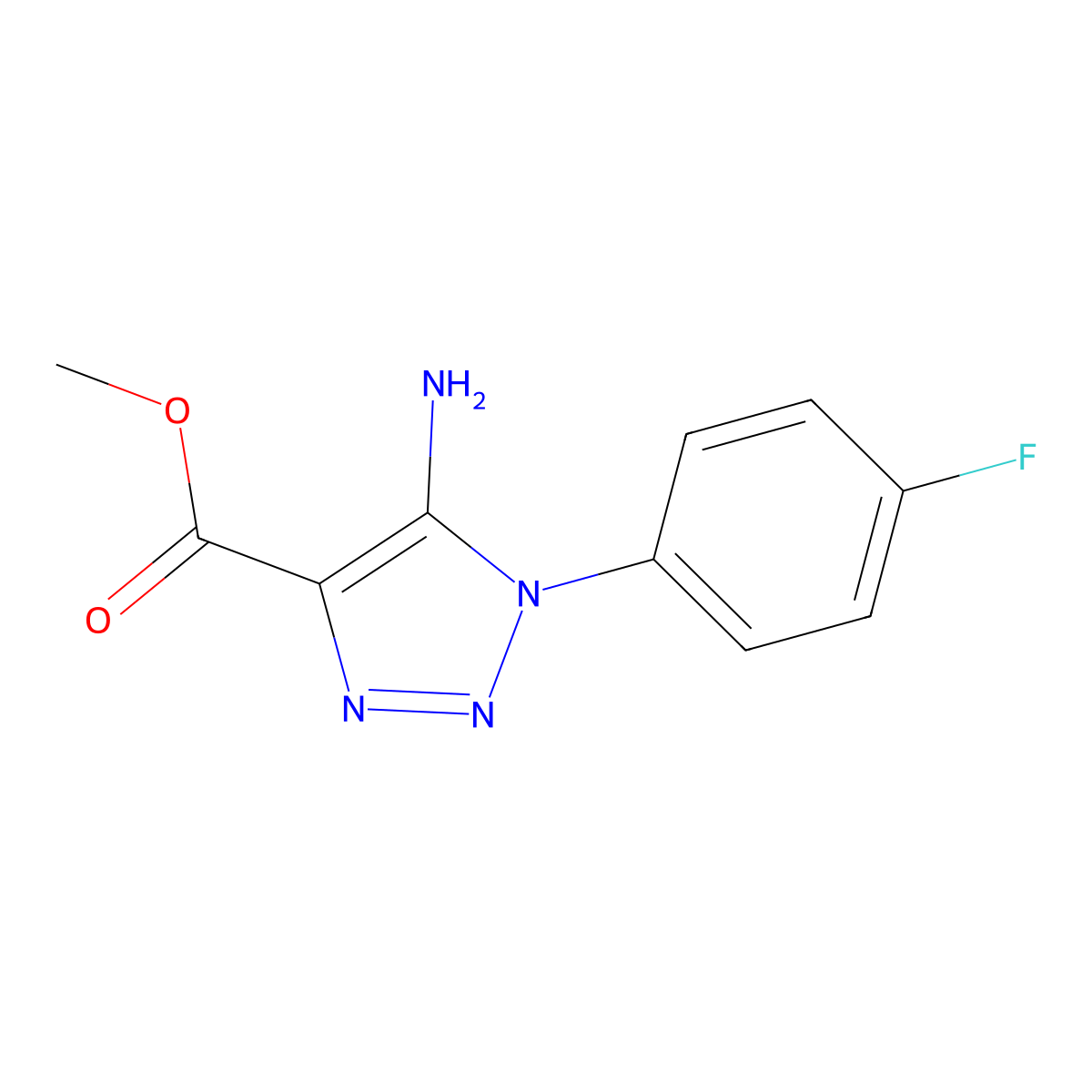 methyl 5-amino-1-(4-fluorophenyl)-1H-1,2,3-triazole-4-carboxylate molecular structure, CAS 85790-35-8
