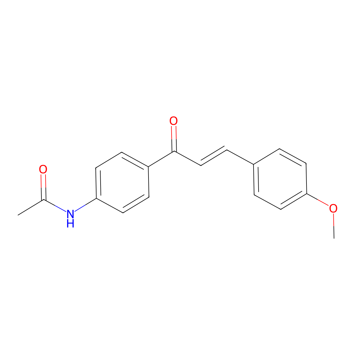 Acetamide, N-[4-[3-(4-methoxyphenyl)-1-oxo-2-propenyl]phenyl]- molecular structure, CAS 85791-65-7