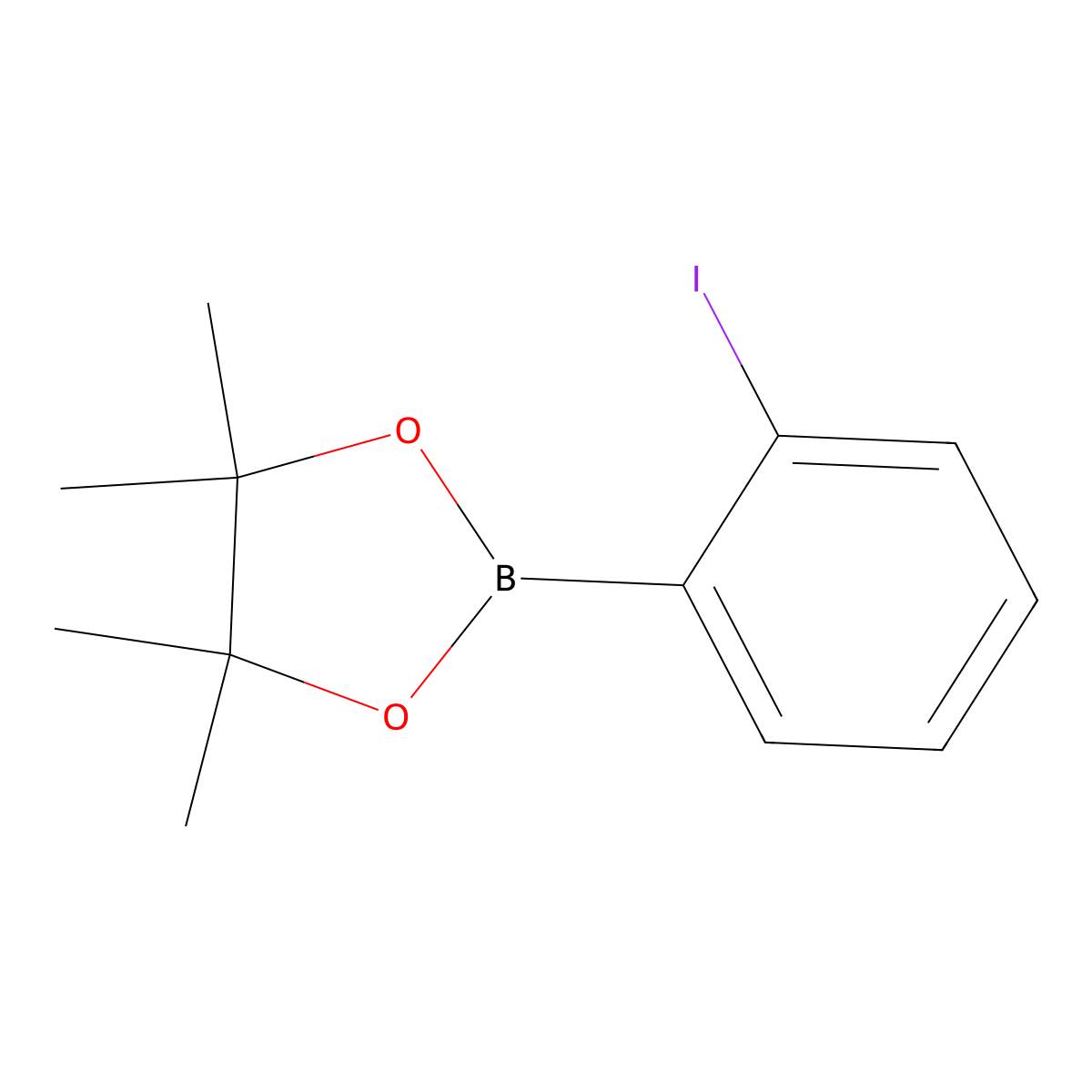 2-(2-Iodophenyl)-4,4,5,5-tetramethyl-1,3,2-dioxaborolane molecular structure, CAS 857934-82-8