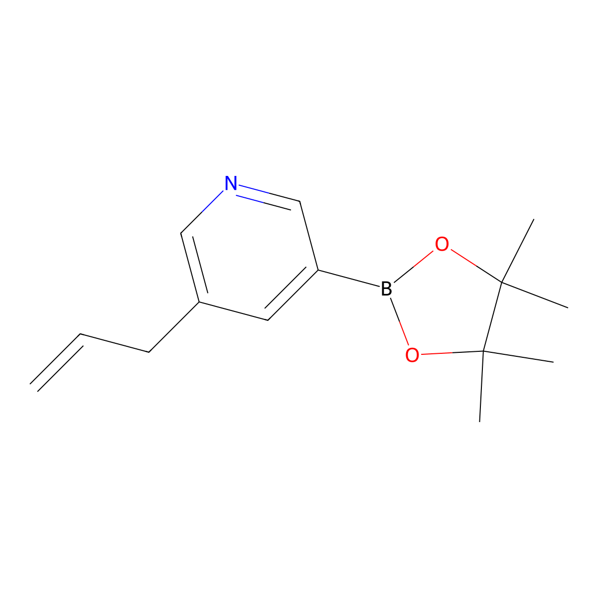 3-Allyl-5-(4,4,5,5-tetramethyl-1,3,2-dioxaborolan-2-YL)pyridine molecular structure, CAS 857934-96-4