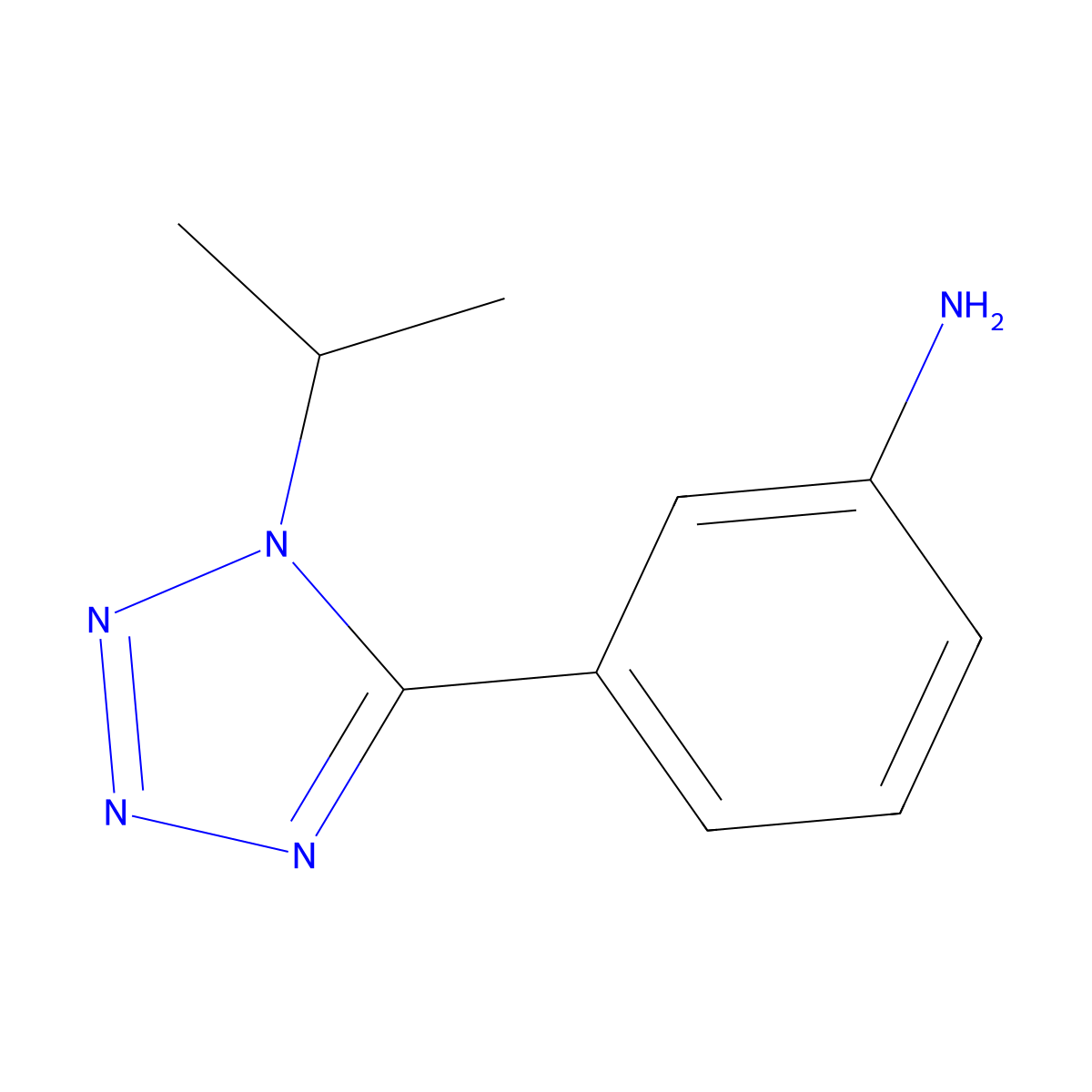3-[1-(propan-2-yl)-1H-1,2,3,4-tetrazol-5-yl]aniline molecular structure, CAS 857935-82-1