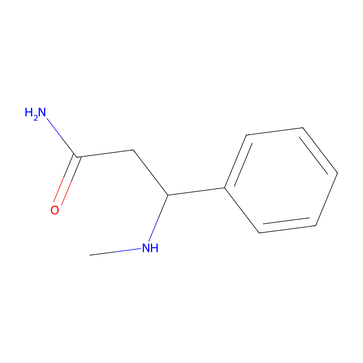 3-(Methylamino)-3-phenylpropanamide molecular structure, CAS 857936-78-8