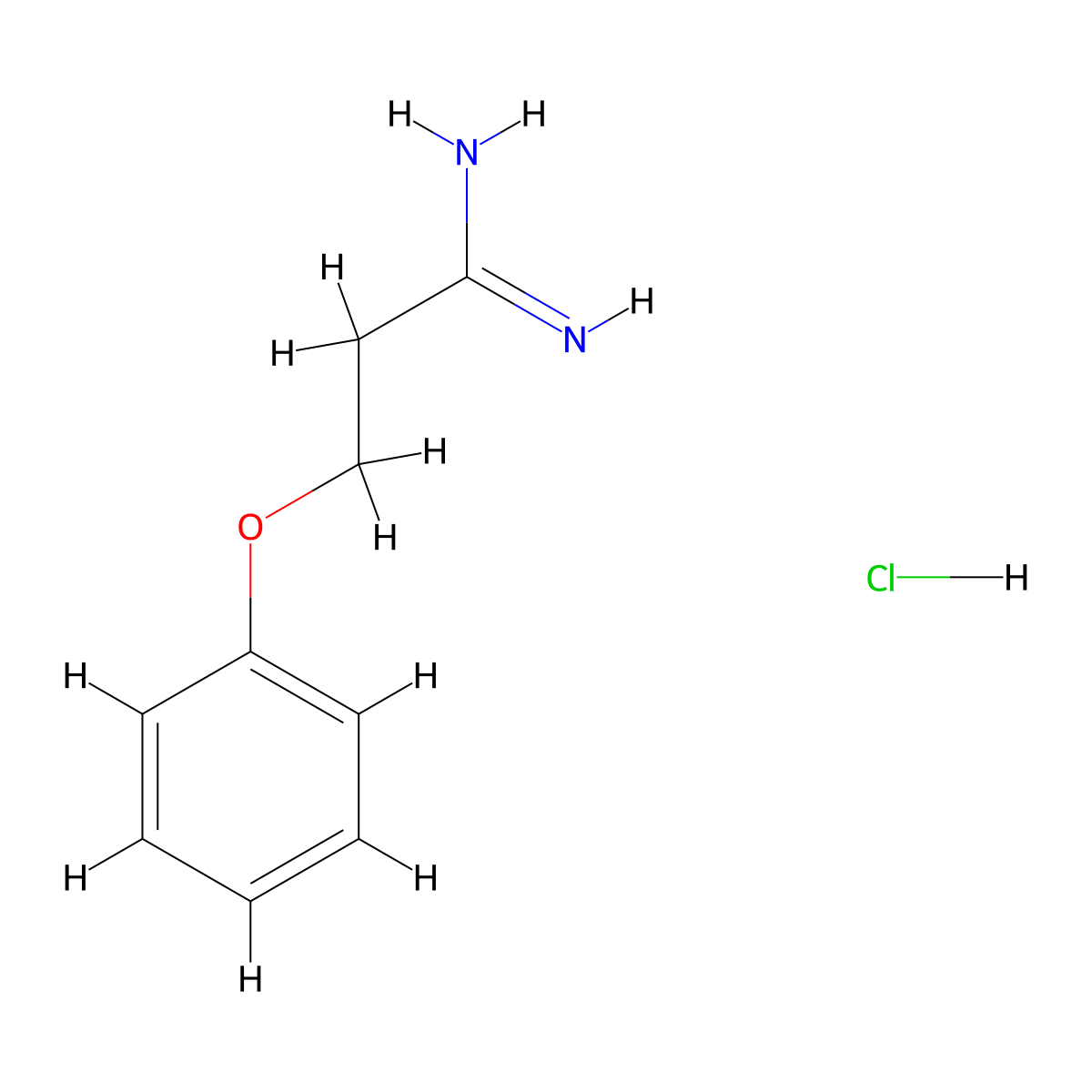 3-Phenoxypropanimidamide hydrochloride molecular structure, CAS 857943-48-7