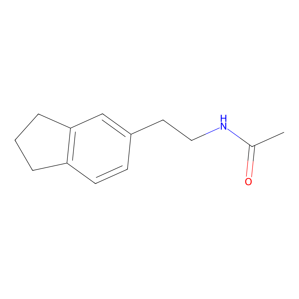 N-(2-indan-5-yl-ethyl)-acetamide molecular structure, CAS 857945-46-1
