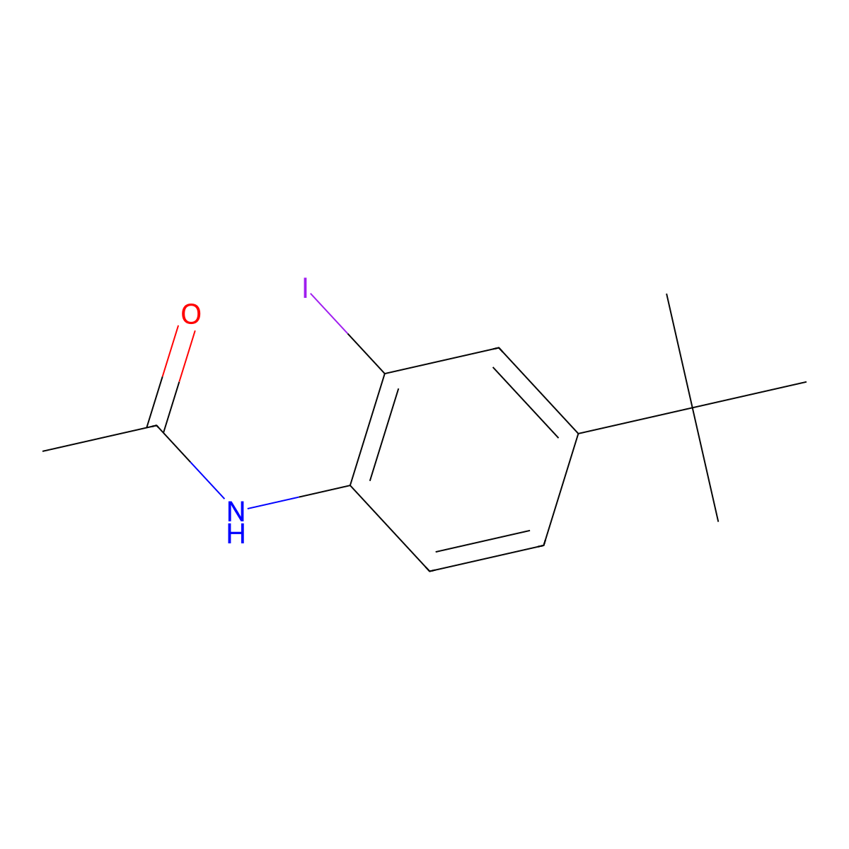 N-(4-(tert-butyl)-2-iodophenyl)acetamide molecular structure, CAS 857947-70-7
