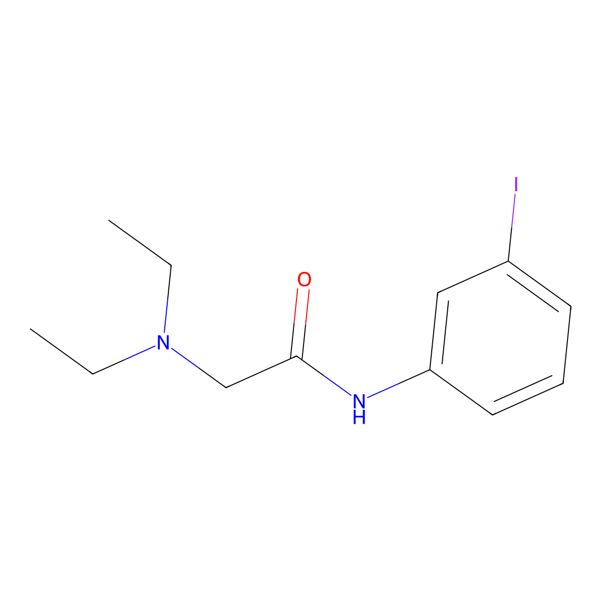 2-(diethylamino)-N-(3-iodophenyl)acetamide molecular structure, CAS 857949-61-2