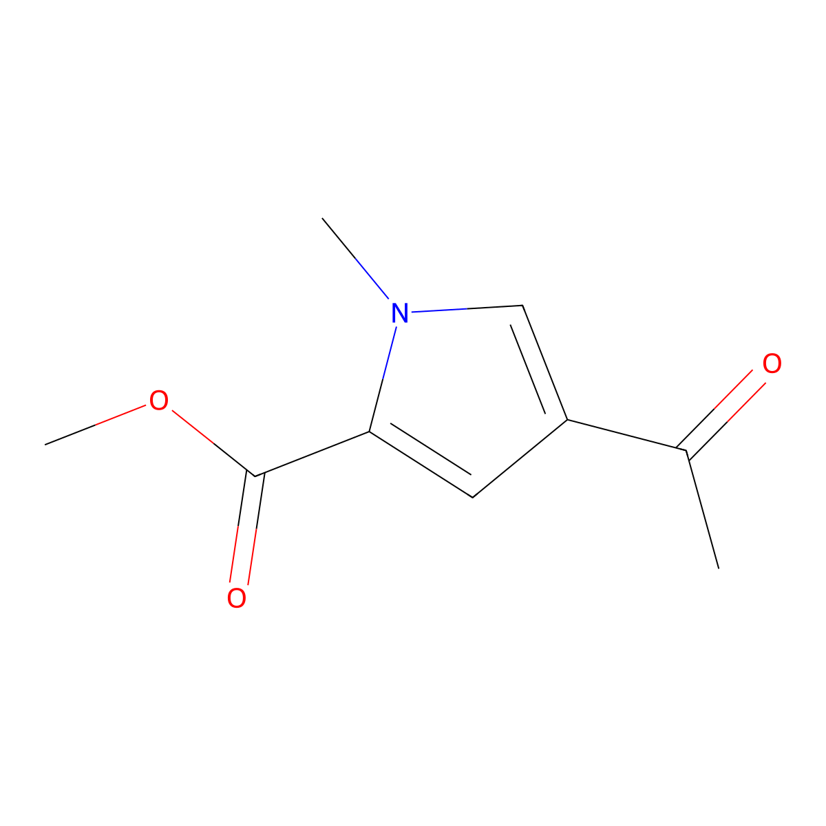 methyl 4-acetyl-1-methyl-1H-pyrrole-2-carboxylate molecular structure, CAS 85795-19-3