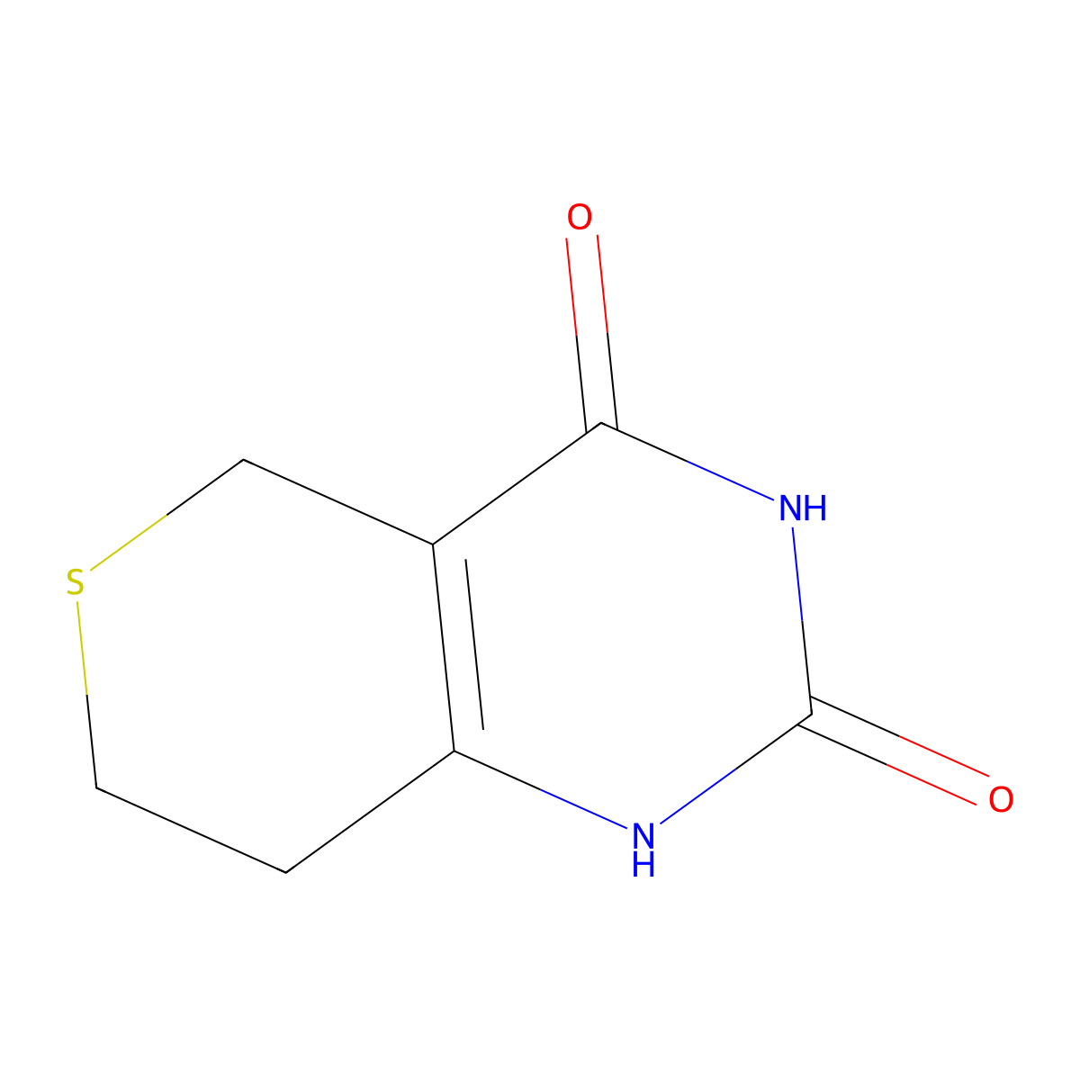7,8-Dihydro-5H-thiopyrano[4,3-D]pyrimidine-2,4-diol molecular structure, CAS 857956-61-7