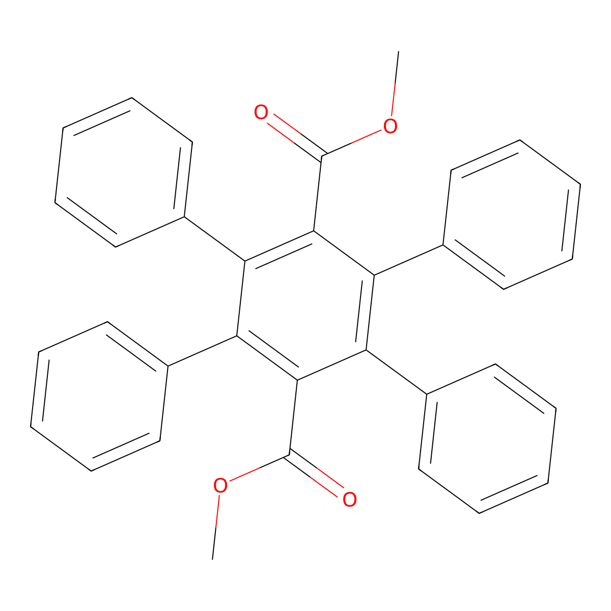 Dimethyl-2,3,5,6-tetraphenyl-terephthalate molecular structure, CAS 857957-86-9