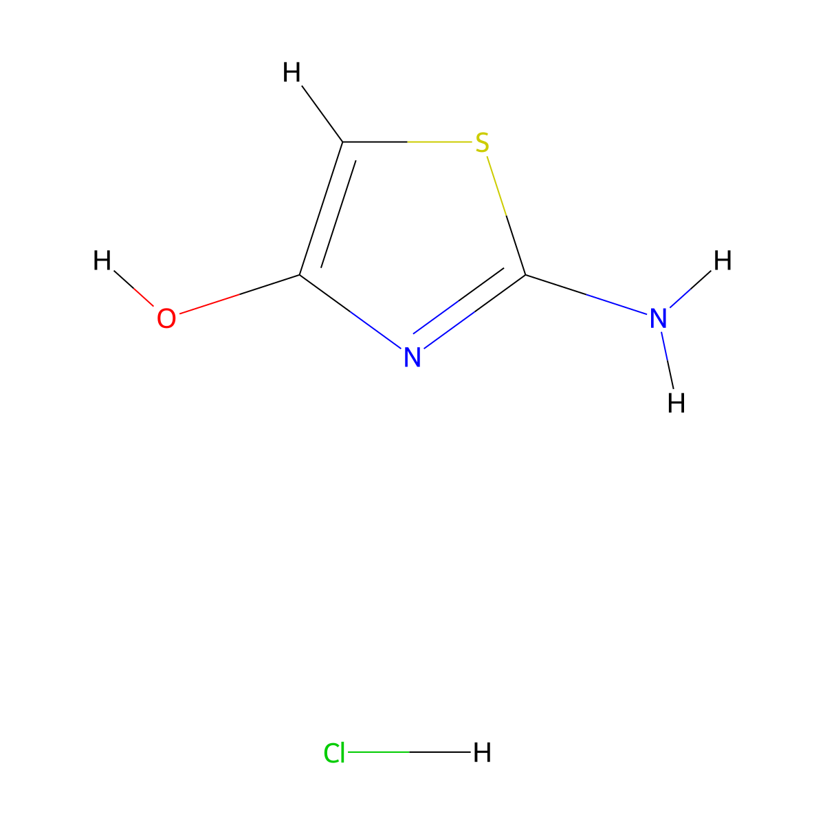 2-Aminothiazol-4-ol hydrochloride molecular structure, CAS 857969-63-2