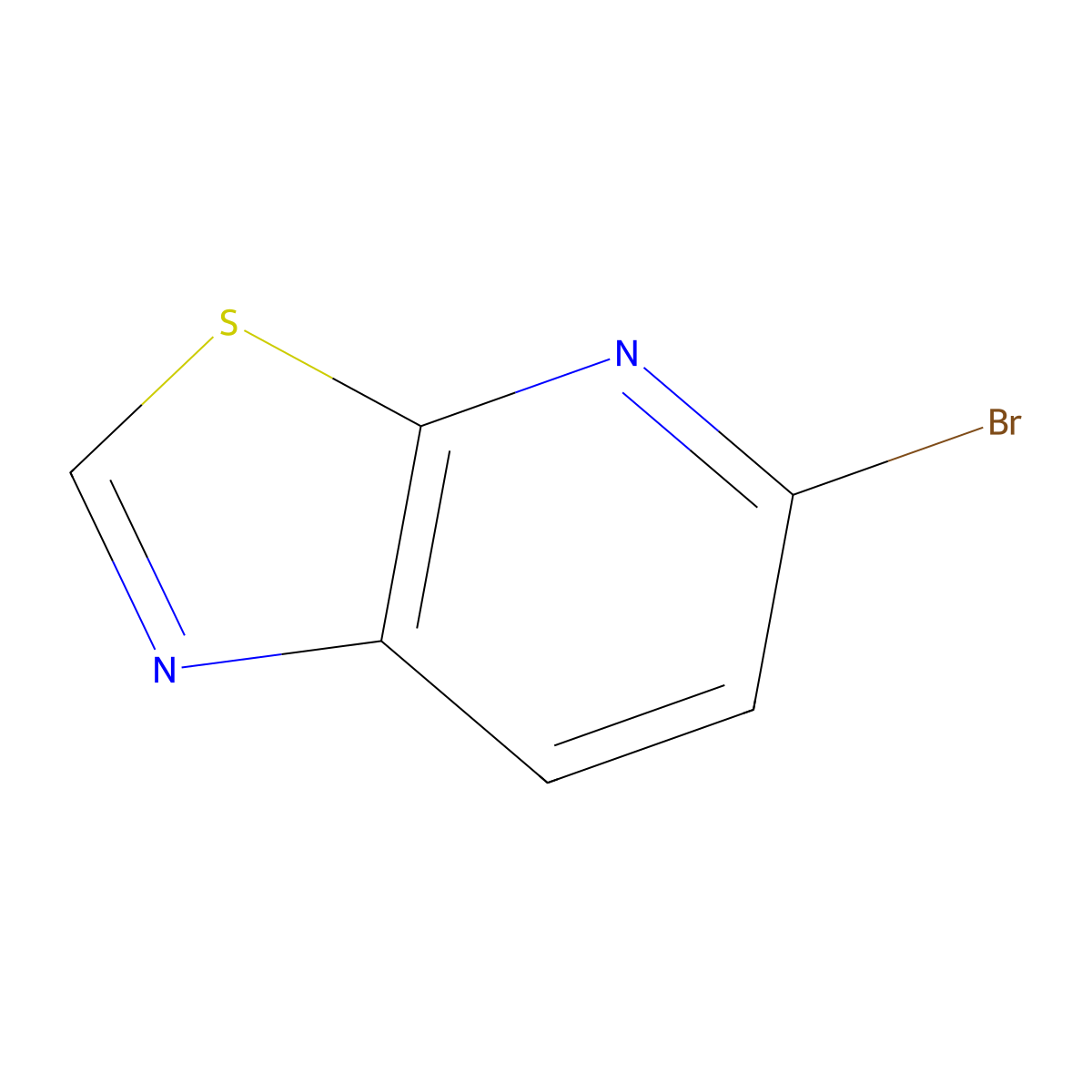 Thiazolo[5,4-b]pyridine, 5-bromo- molecular structure, CAS 857969-66-5