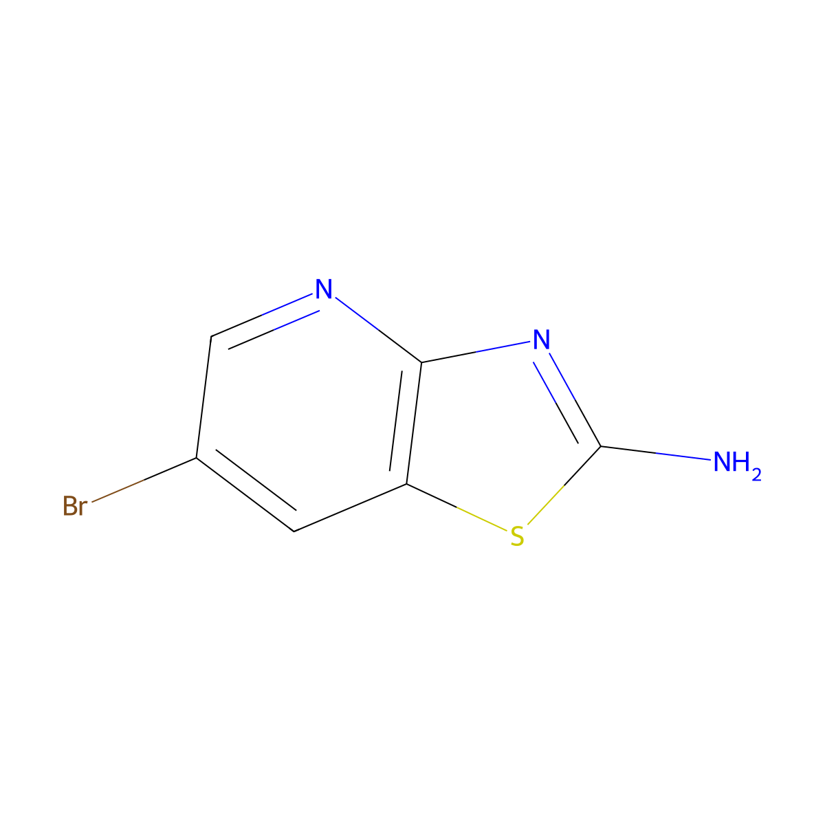 6-Bromothiazolo[4,5-b]pyridin-2-amine molecular structure, CAS 857970-06-0