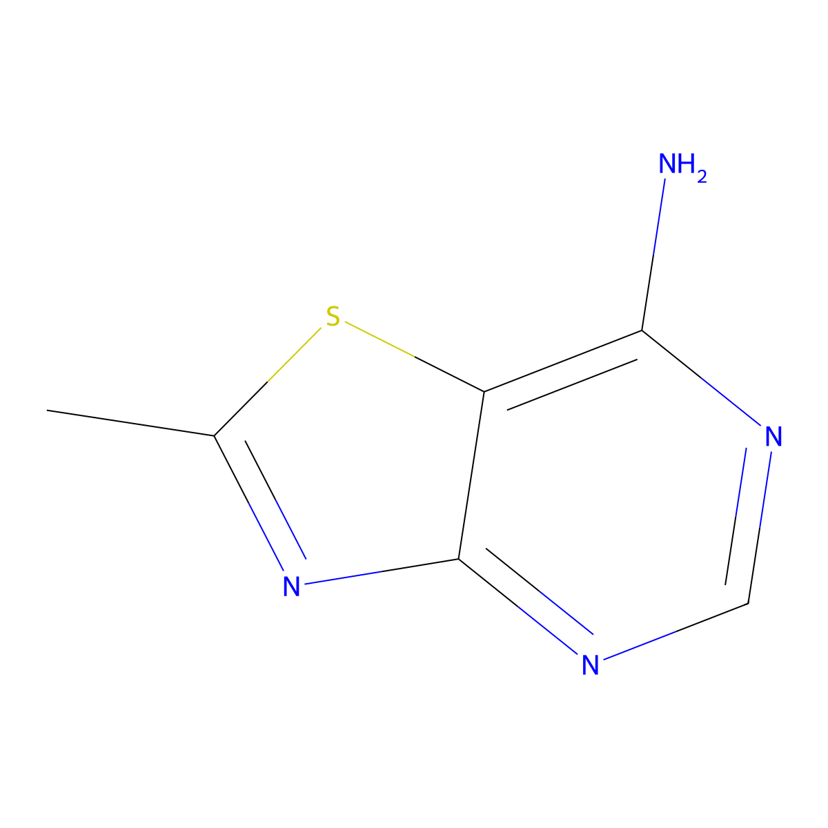 2-Methylthiazolo[4,5-d]pyrimidin-7-amine molecular structure, CAS 857970-34-4