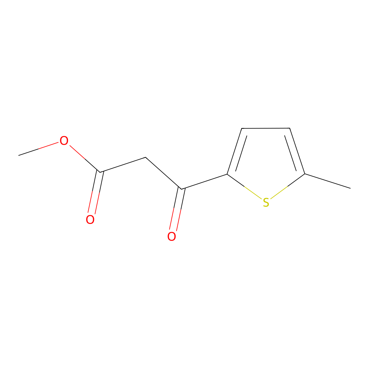 Methyl 3-(5-methylthiophen-2-yl)-3-oxopropanoate molecular structure, CAS 857972-75-9