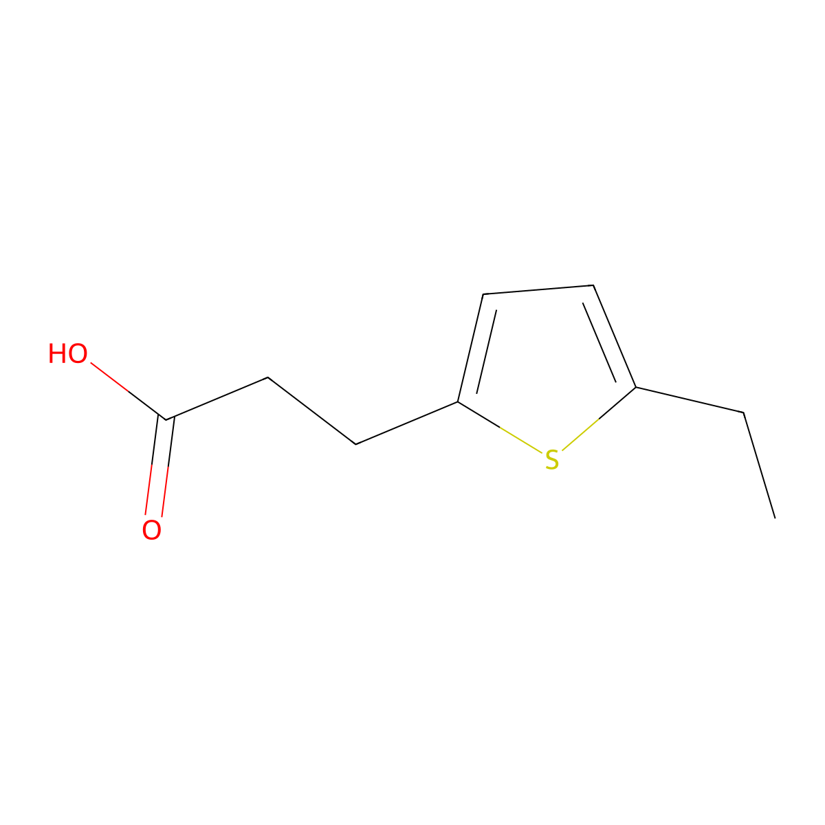 3-(5-Ethylthiophen-2-yl)propanoic acid molecular structure, CAS 857972-83-9
