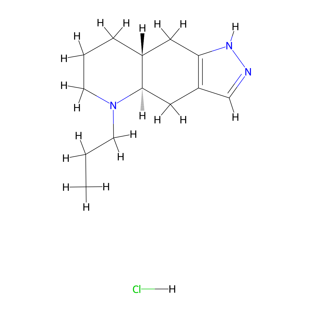(-)-Quinpirole hydrochloride molecular structure, CAS 85798-08-9
