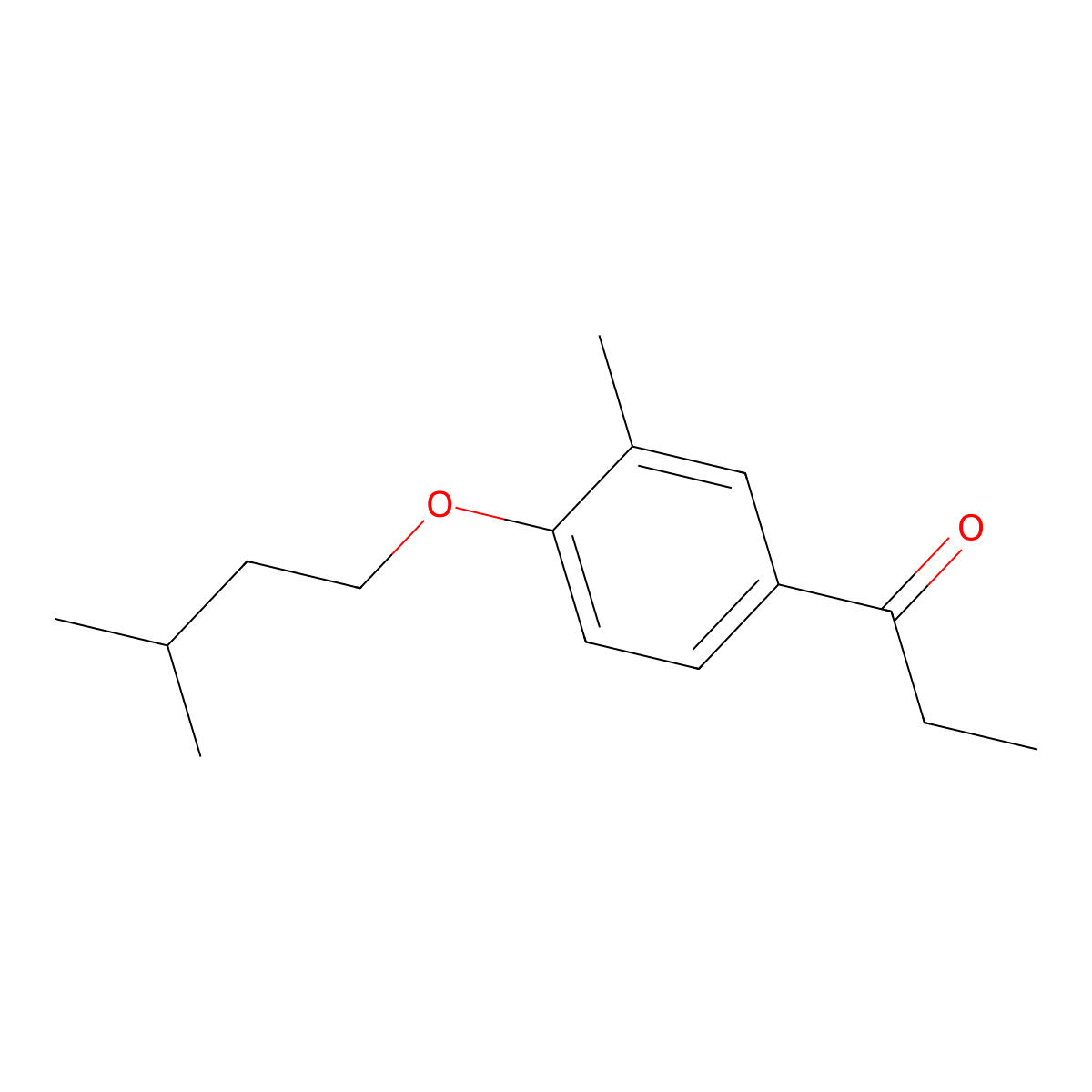 1-(4-(Isopentyloxy)-3-methylphenyl)propan-1-one molecular structure, CAS 857984-12-4
