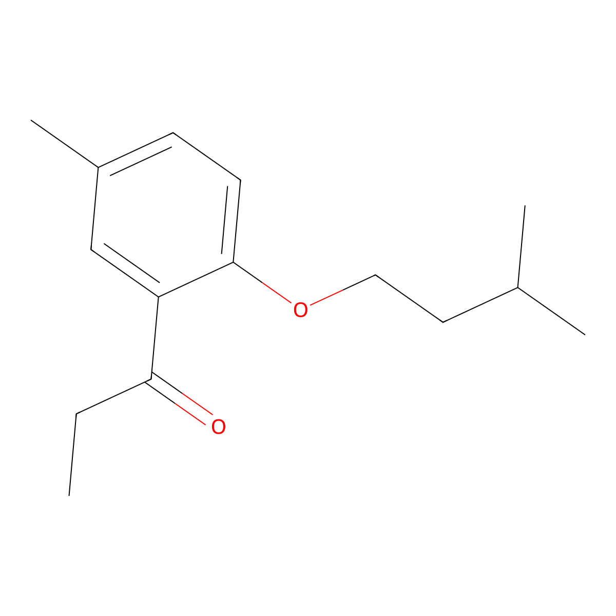 1-(2-(Isopentyloxy)-5-methylphenyl)propan-1-one molecular structure, CAS 857984-13-5