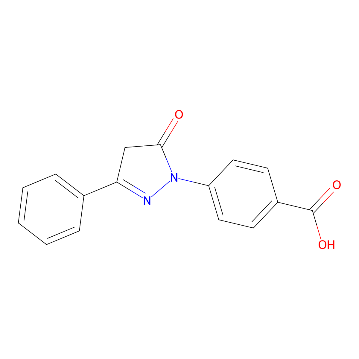 4-(5-oxo-3-phenyl-4,5-dihydro-1H-pyrazol-1-yl)benzoic acid molecular structure, CAS 857986-38-0