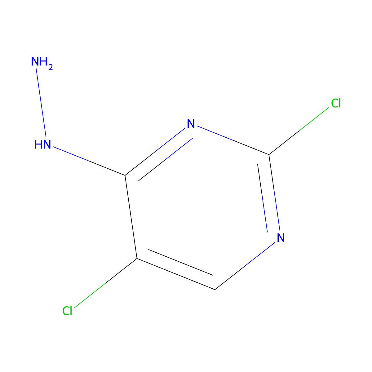 (2,5-Dichloropyrimidin-4-yl)hydrazine molecular structure, CAS 857990-98-8
