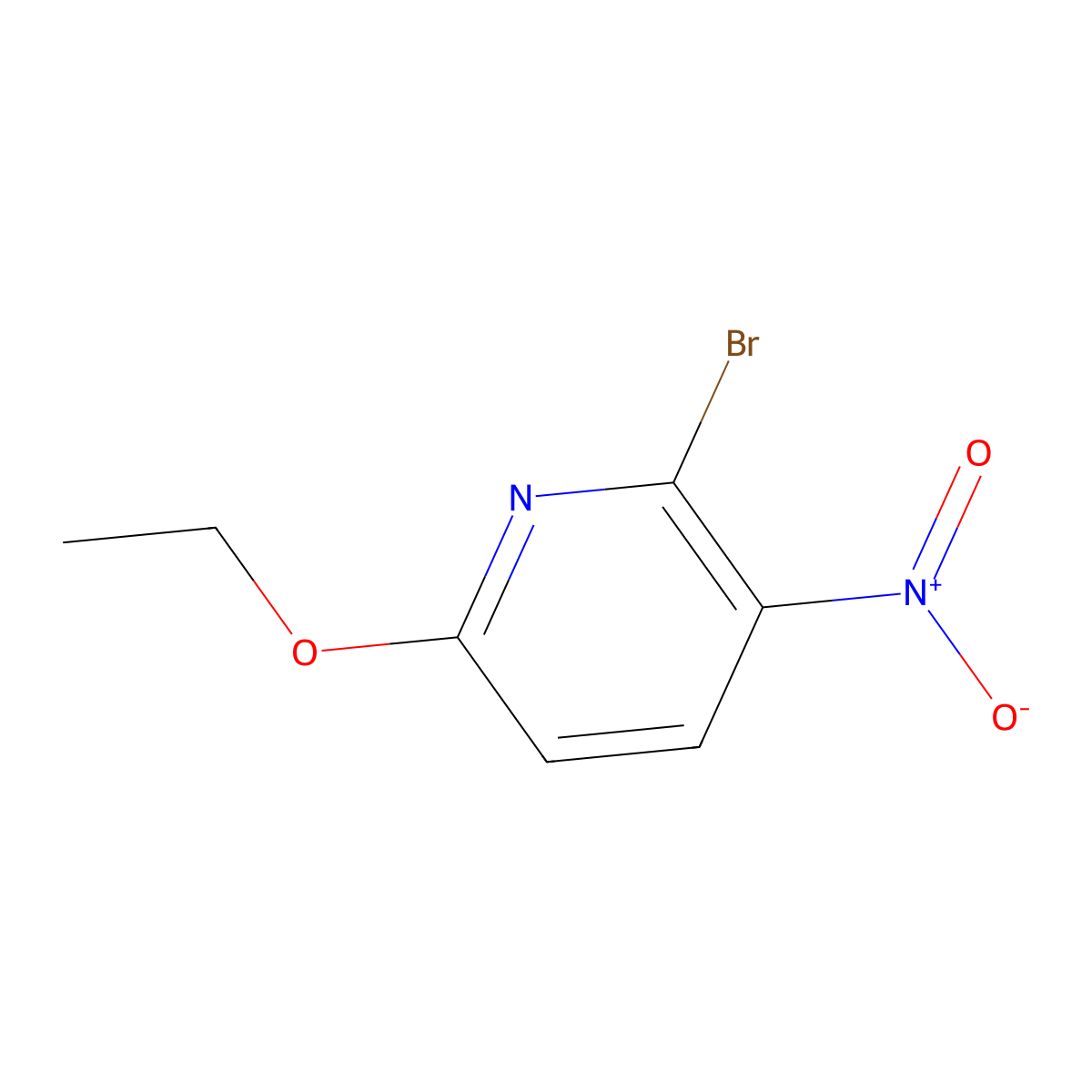 2-Bromo-6-ethoxy-3-nitropyridine molecular structure, CAS 857992-18-8