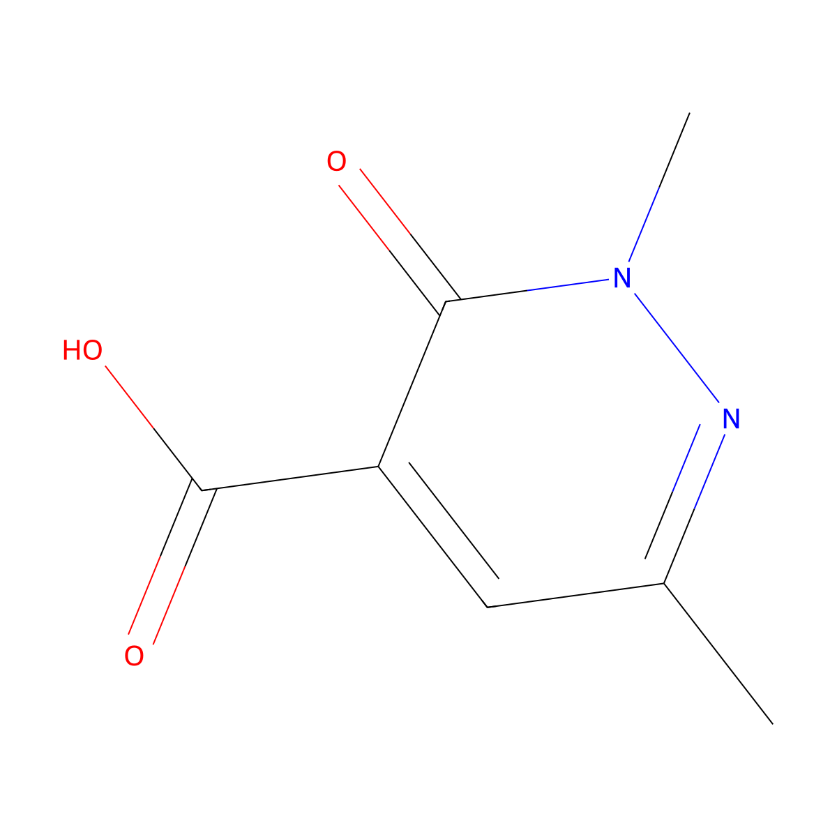 2,6-Dimethyl-3-oxo-2,3-dihydropyridazine-4-carboxylic acid molecular structure, CAS 857992-70-2