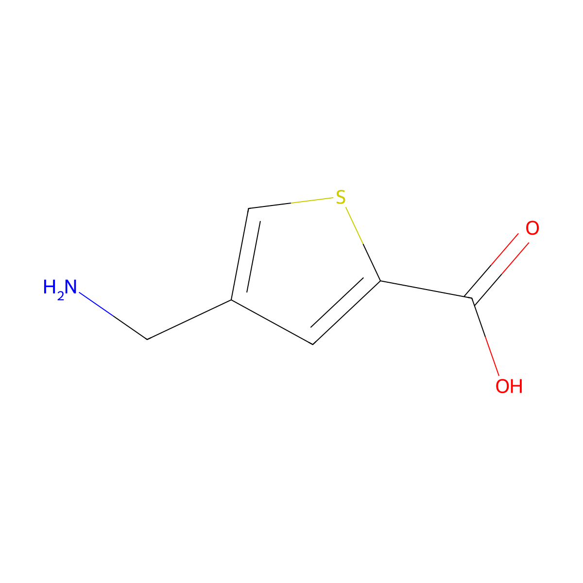 4-(Aminomethyl)thiophene-2-carboxylic acid molecular structure, CAS 857999-84-9