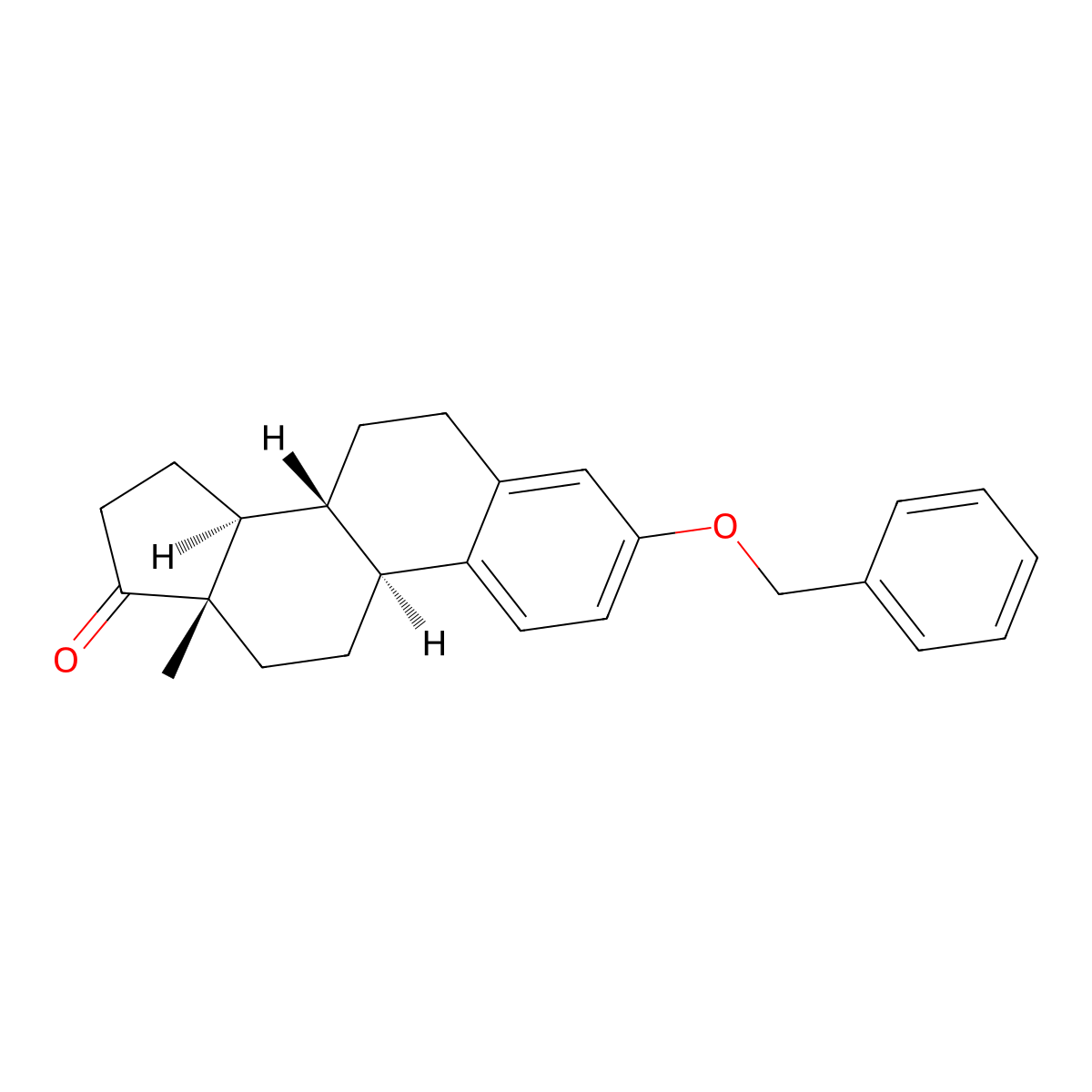 (8R,9S,13S,14S)-13-methyl-3-phenylmethoxy-7,8,9,11,12,14,15,16-octahydro-6H-cyclopenta[a]phenanthren-17-one molecular structure, CAS 858-98-0