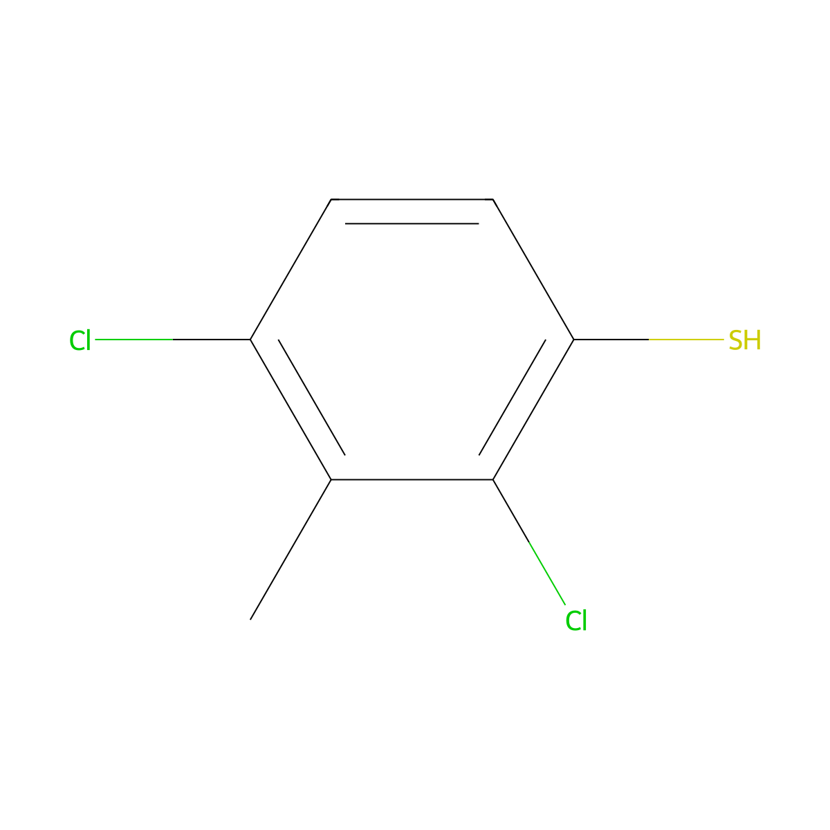 2,4-Dichloro-3-methylbenzenethiol molecular structure, CAS 858000-02-9