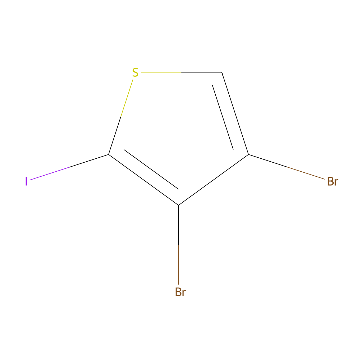 3,4-Dibromo-2-iodothiophene molecular structure, CAS 858000-07-4